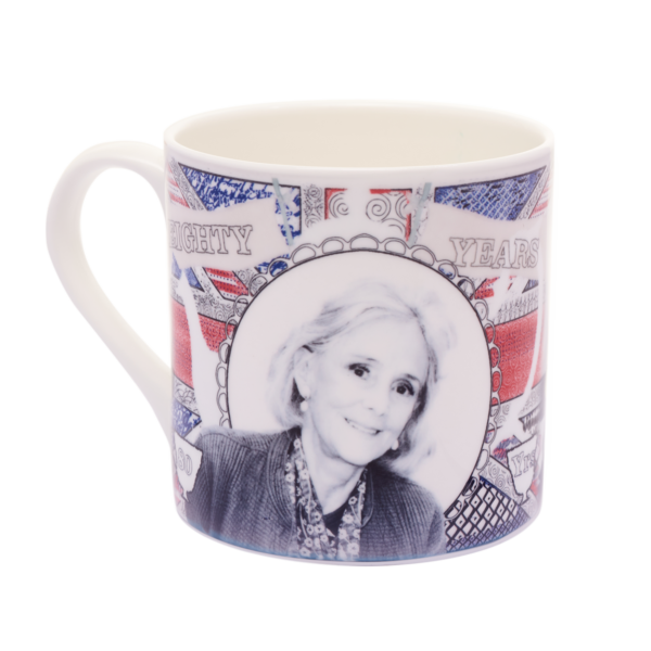 Bone-china mug, featuring our Red, White and Blue design. Each Scribbleface gift is created by Francis Morrish at her photo design studio in Kent. Bespoke gifts that can be personalised with a favourite photograph.