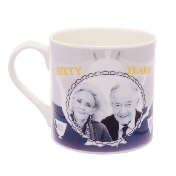 Bone-china mug, featuring our Anniversary Celebration design. Each Scribbleface gift is created by Francis Morrish at her photo design studio in Kent. Bespoke gifts that can be personalised with a favourite photograph.
