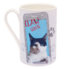 Bone-china mug, featuring our Claw Selfie design. Each Scribbleface gift is created by Francis Morrish at her photo design studio in Kent. Bespoke gifts that can be personalised with a favourite photograph.