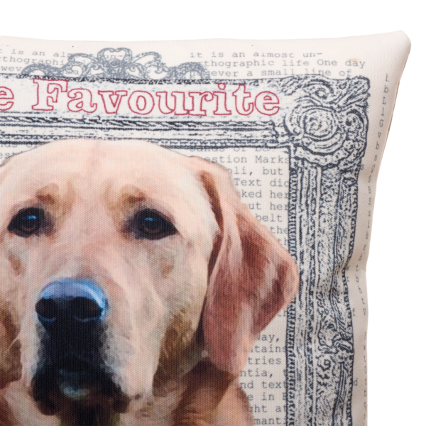 100% cotton canvas cushion, featuring our The Favourite design. Each Scribbleface gift is created by Francis Morrish at her photo design studio in Kent. Bespoke gifts that can be personalised with a favourite photograph.