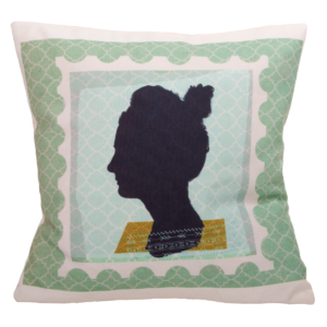 100% cotton canvas cushion, featuring our Mint Craft design. Each Scribbleface gift is created by Francis Morrish at her photo design studio in Kent. Bespoke gifts that can be personalised with a favourite photograph.