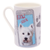 Bone-china mug, featuring our Paw Selfie design. Each Scribbleface gift is created by Francis Morrish at her photo design studio in Kent. Bespoke gifts that can be personalised with a favourite photograph.